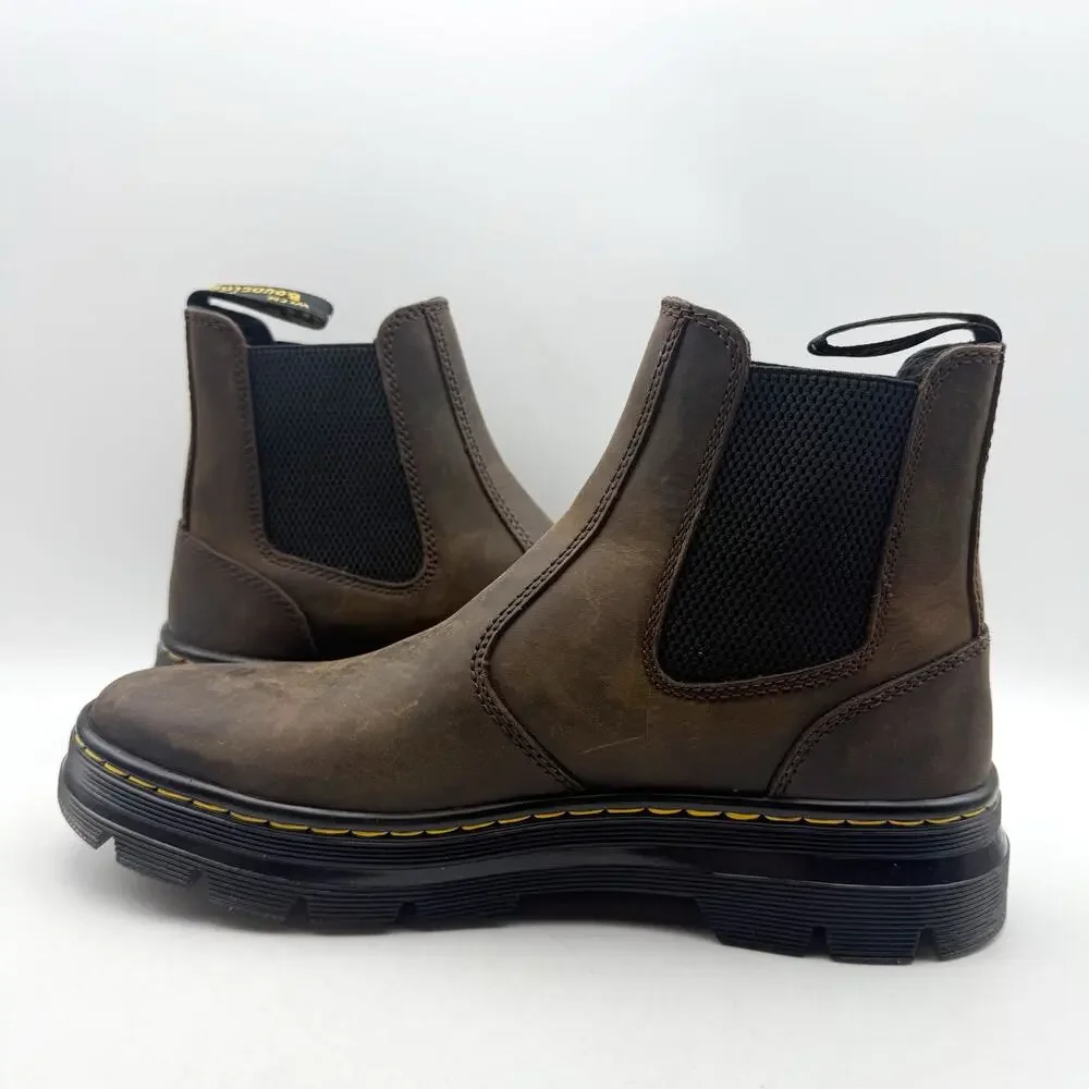 Dr. Martens Embury Ankle Chelsea Boots EU 41 Womens 9 Mens 8 Brown Leather EUC